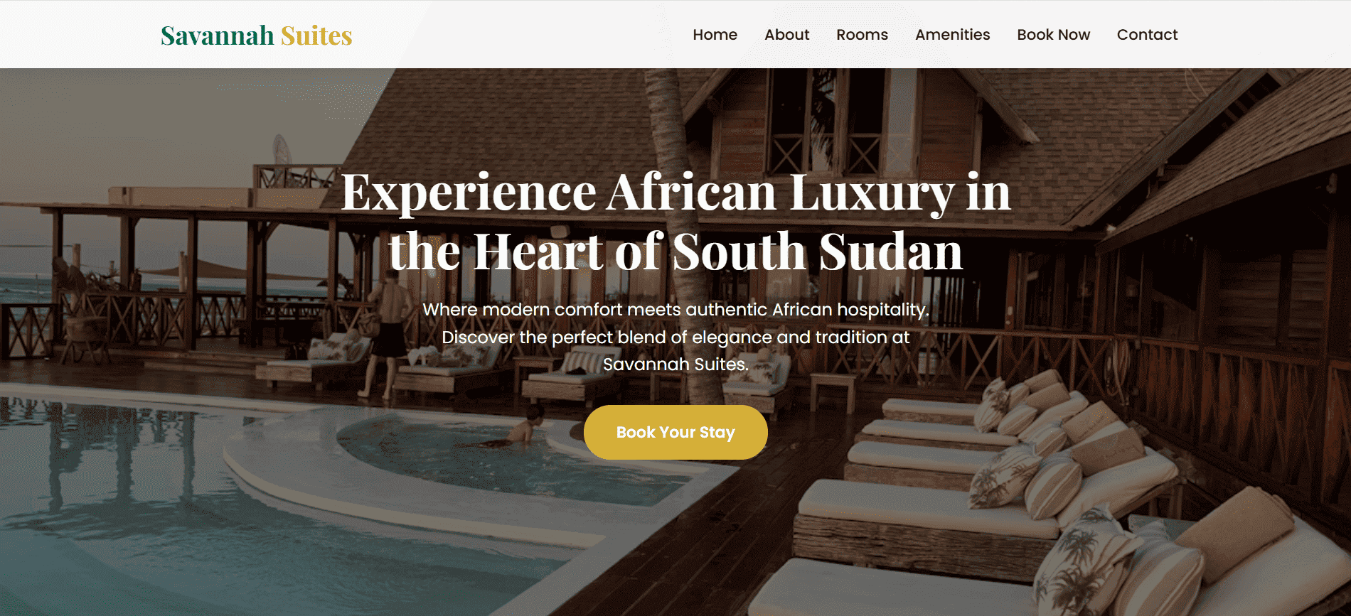 Website design for Savannah Suites by SawaCode